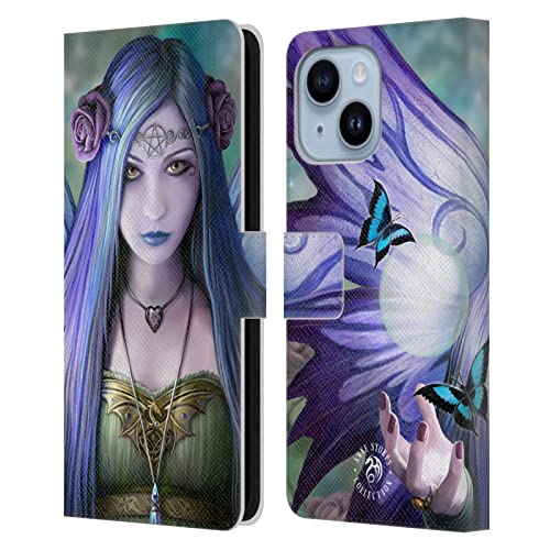 Housse en cuir iPhone 14 Plus Anne Stokes protection artistique haut de gamme