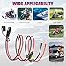 LEICESTERCN 10AWG SAE to O Ring Terminal Harness 2FT Quick Disconnect Battery Connector Cable 2 Pin SAE Extension Cord with 20A Fuse for Motorcycle Car RV Solar Panel