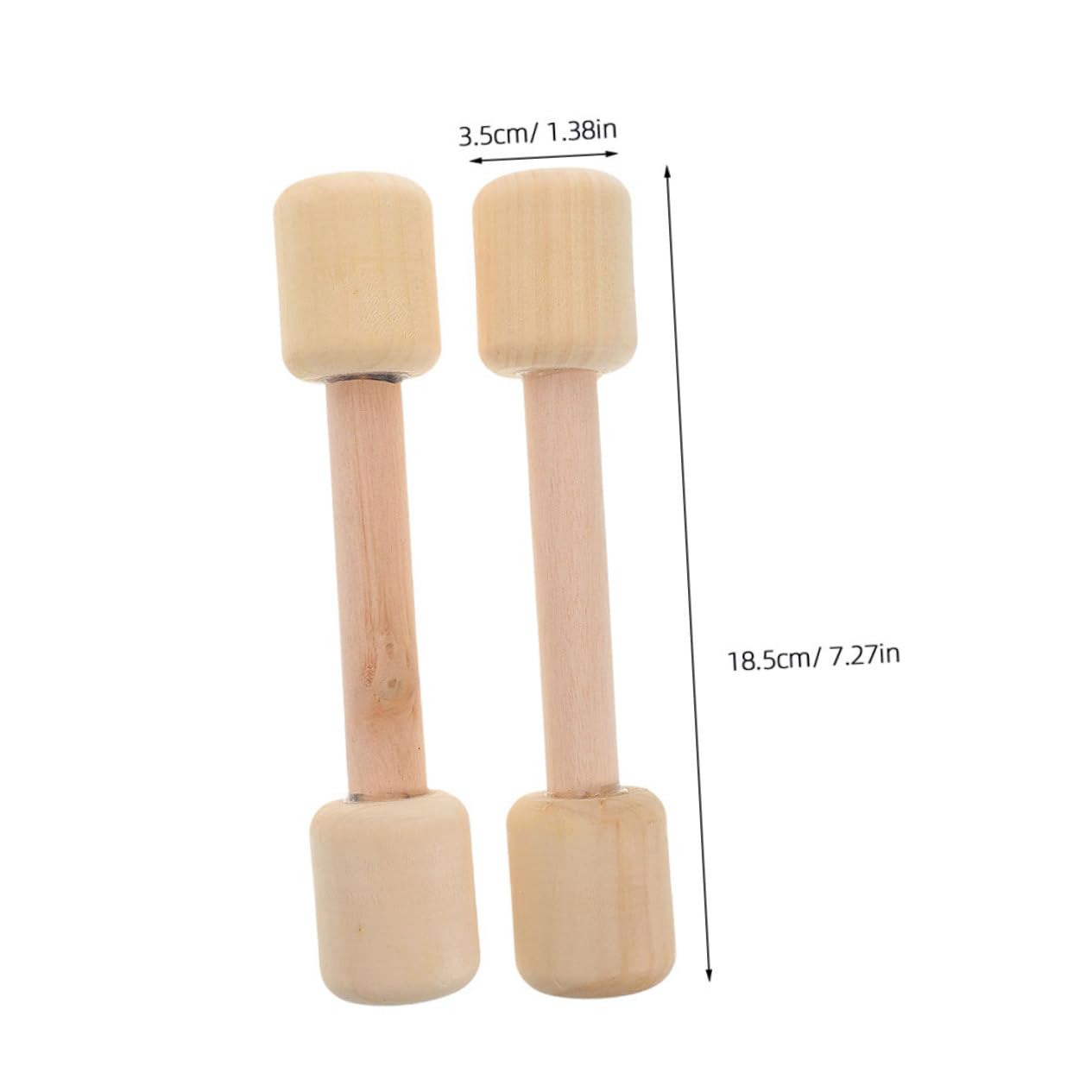 BESPORTBLE 4pcs Wooden Dumbbell for Safe Exercise Weights for Physical Strength Coordination Engaging Design for Fun Play for Kindergarten Fitness Activities