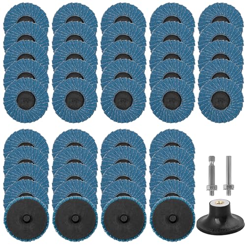 Disques à lamelles de 5,1 cm grain 80 avec support de tampon pour meulage