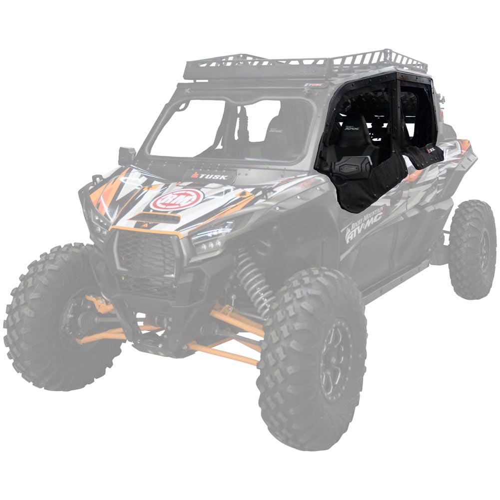 Tusk Zipperless Upper Door Kit Compatible with Kawasaki Teryx KRX4 1000 2023-2024