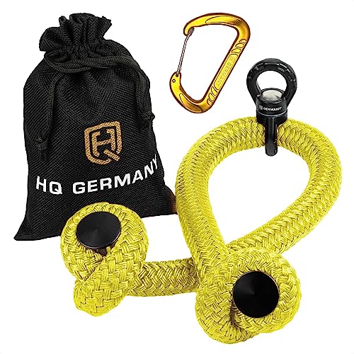 HQ Germany® Performance Trizepsseil | 90cm | Schwarz, Rot, Gelb, Blau, Grün | Made in Germany | Seilzug Griff, Farbe:Gelb HQ Germany® Performance Trizepsseil | 90cm | Schwarz, Rot, Gelb, Blau, Grün | Made in Germany | Seilzug Griff, Farbe:Gelb