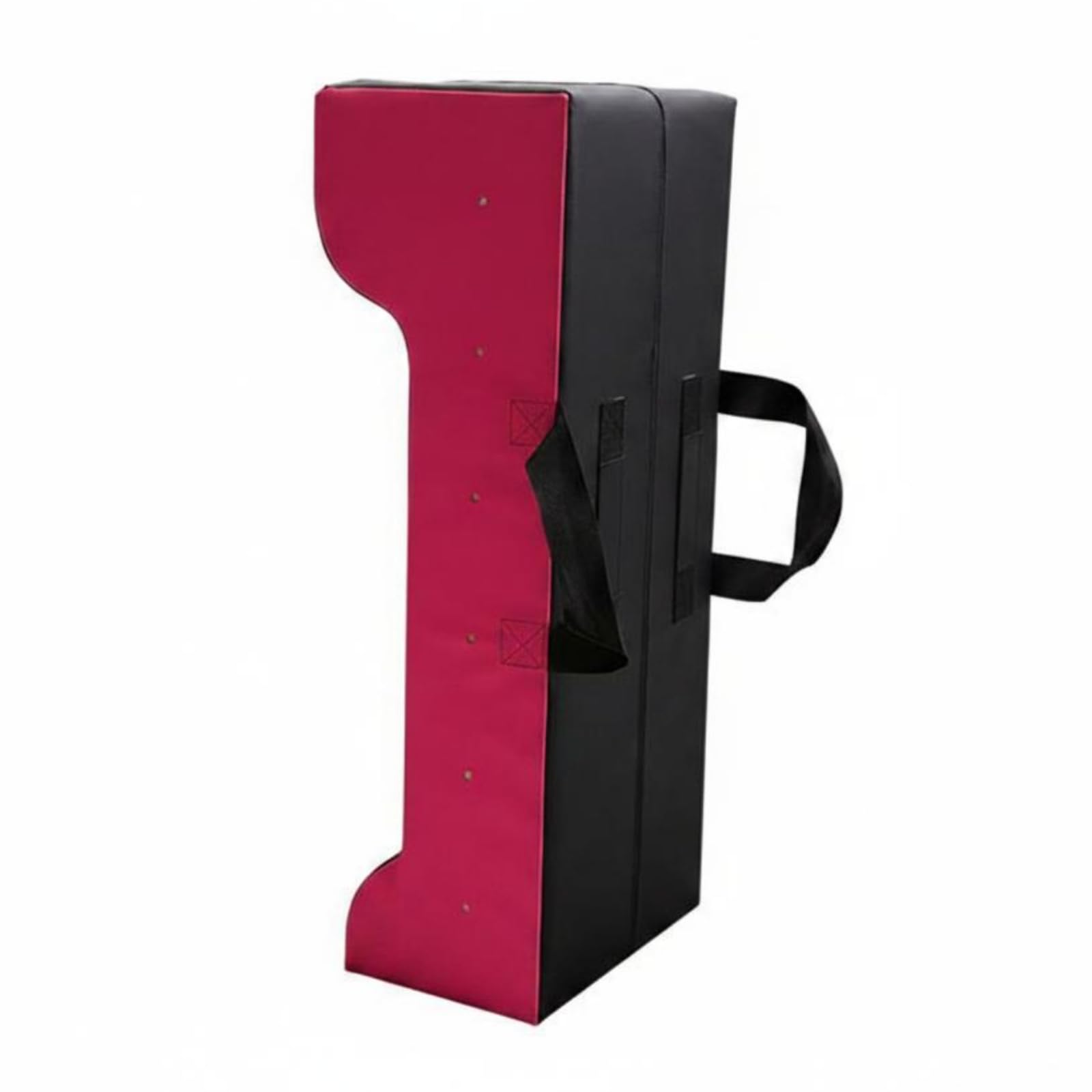 Bouclier Impact Incliné Forme Courbée Pad Plaquage Rugby Mousse Épaisse Pad D'entraînement Rugby, Rouge Et Noir, Jeune 60 40 23