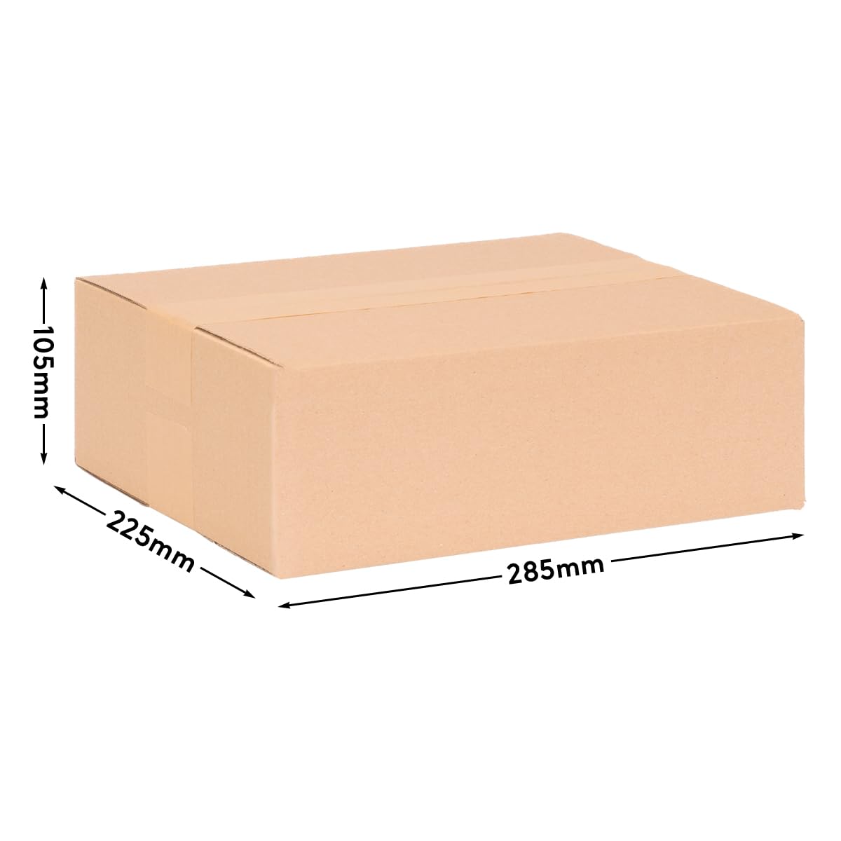 verpacking Kartony składane 280 x 220 x 95 mm brązowe (wymiary zewnętrzne 285 x 225 x 105 mm) KK 29 1-faliste karton wysyłkowy do średnich towarów DHL paczki paczki kartonów (600 sztuk)