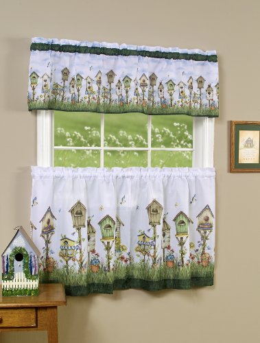 Home Sweet Home - Printed Tier & Valance Set - 58x24