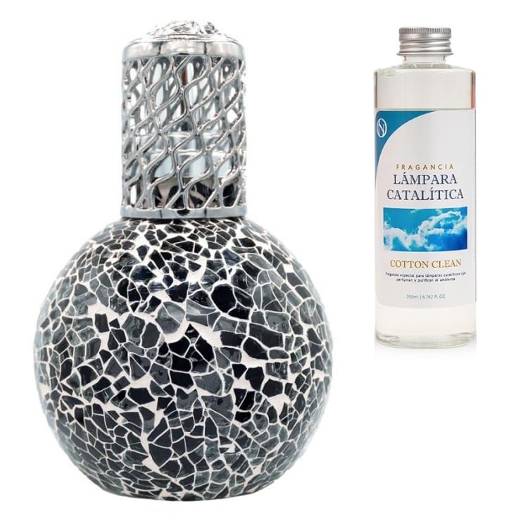 ALJOIR Lámpara Catalítica 200ml Ambientador y Purificacion para la casa. con Fragancia (Lámpara con Fragancia Cotton Clean)