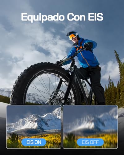 WOLFANG Cámara Deportiva GA120 4K 30FPS, 20MP Doble Pantalla Videocámara,Cámara SubacuáTica Buceo 40m,170° Gran Angular con EIS,Micrófono Dual, Control Remoto,2 Baterías,Multi Accesorios - imagen 6