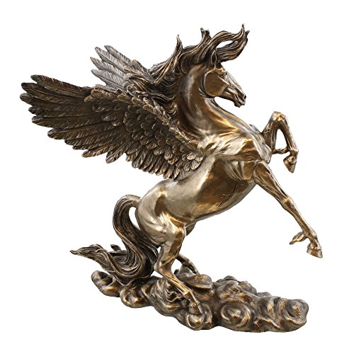 11 Inch Rearing Pegasus Statue Fantasy Magic Collectible Greek Flying Horse #TOP1