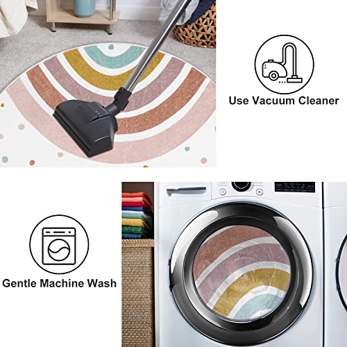 Staruia Colorful Round Rug For Nursery thumb #3