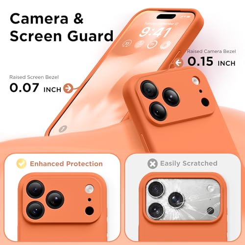 Image of GolbinBox Magnetic for iPhone 17 Pro Case, Silicone Cover, Starry Orange