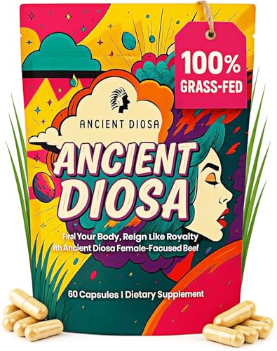 ANCIENT DIOSA Grass Fed Beef Liver Capsules - Female-Focused Organ Supplement with Liver, Heart, Ovary & Uterus - Supports Hormone Balance & Vitality, Whole Body Wellness - 60 Capsules
