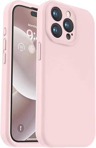 Vooii Funda compatible con iPhone 15 Pro Max, silicona de alta calidad mejorada, protección de cámara forro de microfibra suave antiarañazos a