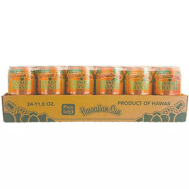 Miniatura 5 de Hawaii Sun - Jugo de frutas tropicales, 11.5 onzas (paquete de 24 latas) (naranja pasión)