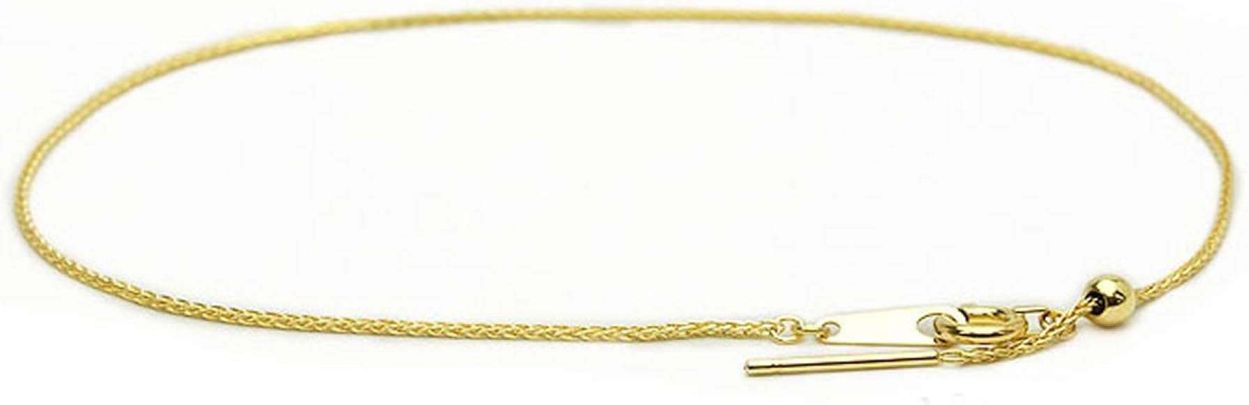 Amazon | [ ハッピーボム ] K18 スライドピンチェーン ブレスレット