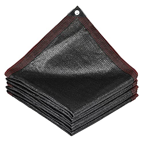 DKLE 4x7m 85% Toldo Vela de Sombra Red de Sombreado Negra Protección Solar Hoja de Lona Engrosamiento Cifrado Sombra para El Hogar Planta de Patio Aislamiento Térmico del Coche Malla Sombreador