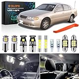 GLOFE Interior LED Bulbs Kit Package Replacement for Lexus GS300 GS400 GS430 1998 1999 2000 2001 2002 2003 2004 2005 6000K Bright White Map Dome License Plate Lights, Trunk Lights + Free Install Tool