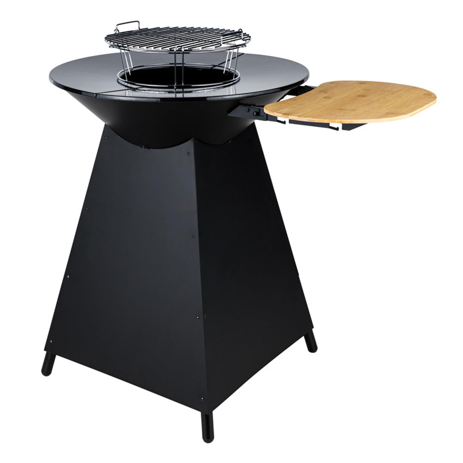 Somagic Brasero de Cuisson au Charbon avec Plaque en Fonte émaillée, sur Pieds, Foyer Horizontal, jusqu'à 20 Couverts - Fonctionnel et Facile à Utiliser