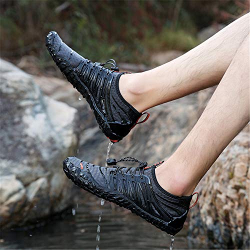 Image of UBFEN Water Shoes for Men Women Quick Dry Swim Aqua Socks | Lightweight Barefoot-style Fit, Rubber Sole, Hiking, Fishing, Kayaking, Beach, Pool, Boating, Diving And Water-to-land Wear