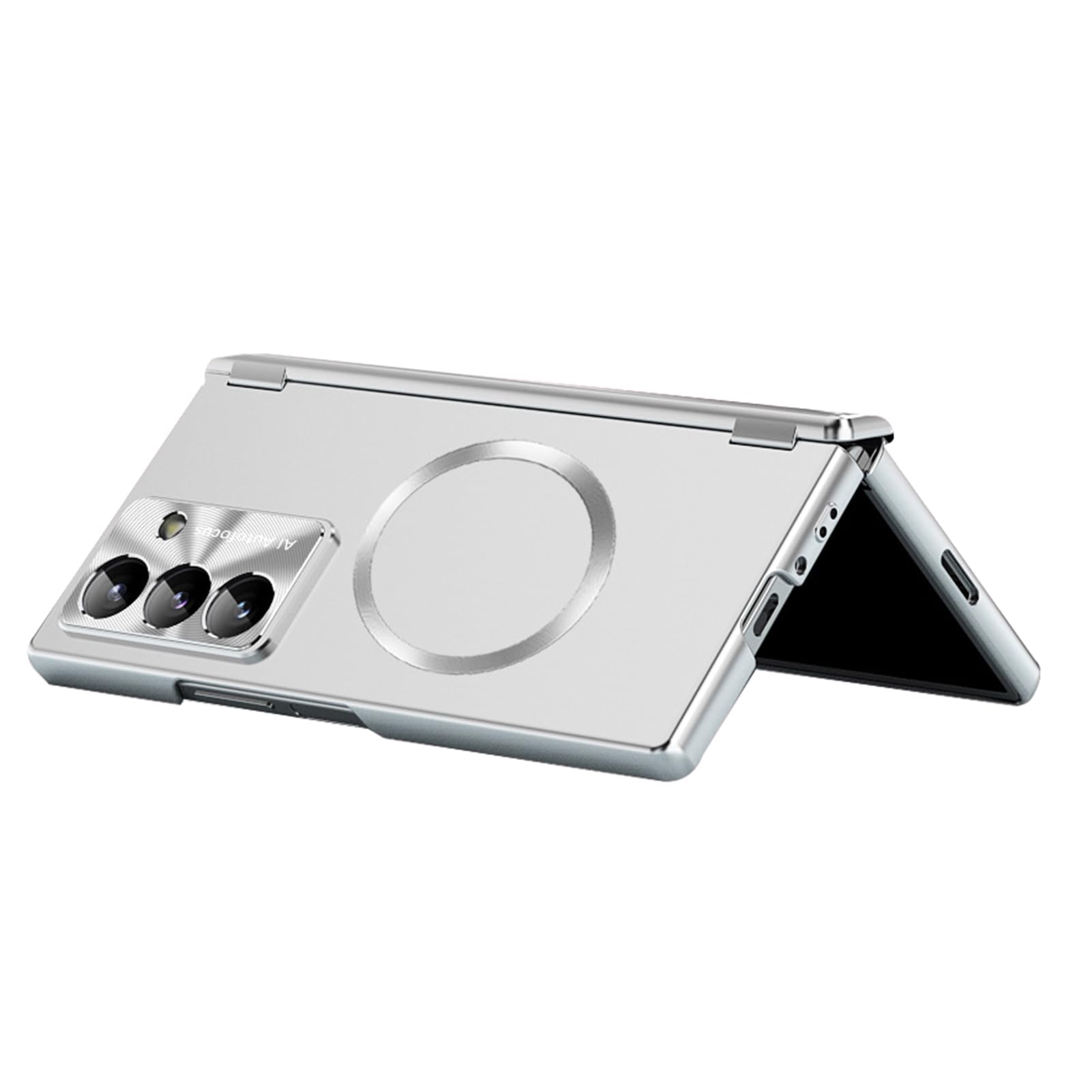 Custodia Magnetica Per Samsung Galaxy Z Fold 8 Ultra, Lega, Cerniera, Carica Wireless