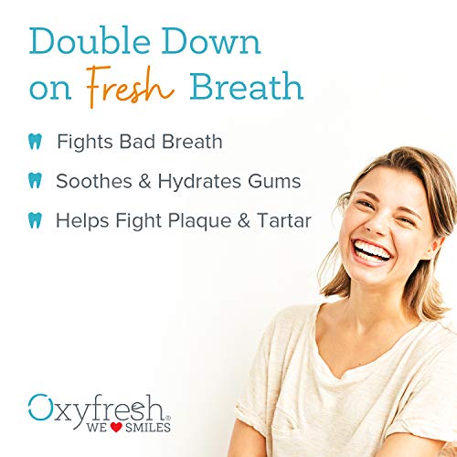Premium Oxyfresh Lemon Mint Fresh Breath Mouthwash Oral Rinse for Bad Breath SLS & Fluoride