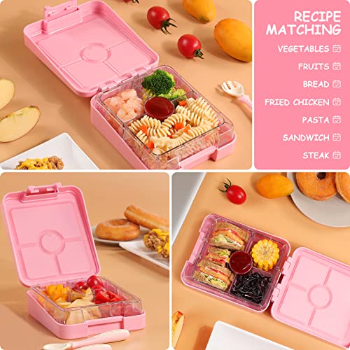Aohea Bento Lunch Box For Kids: Bento Boxes Bpa Free Kids Lunch Box 4 Compartment Toddler Bento Box Tritan Lunch Boxes Toddler Lunch Containers For Daycare Or School(Mermaid) #TOP6