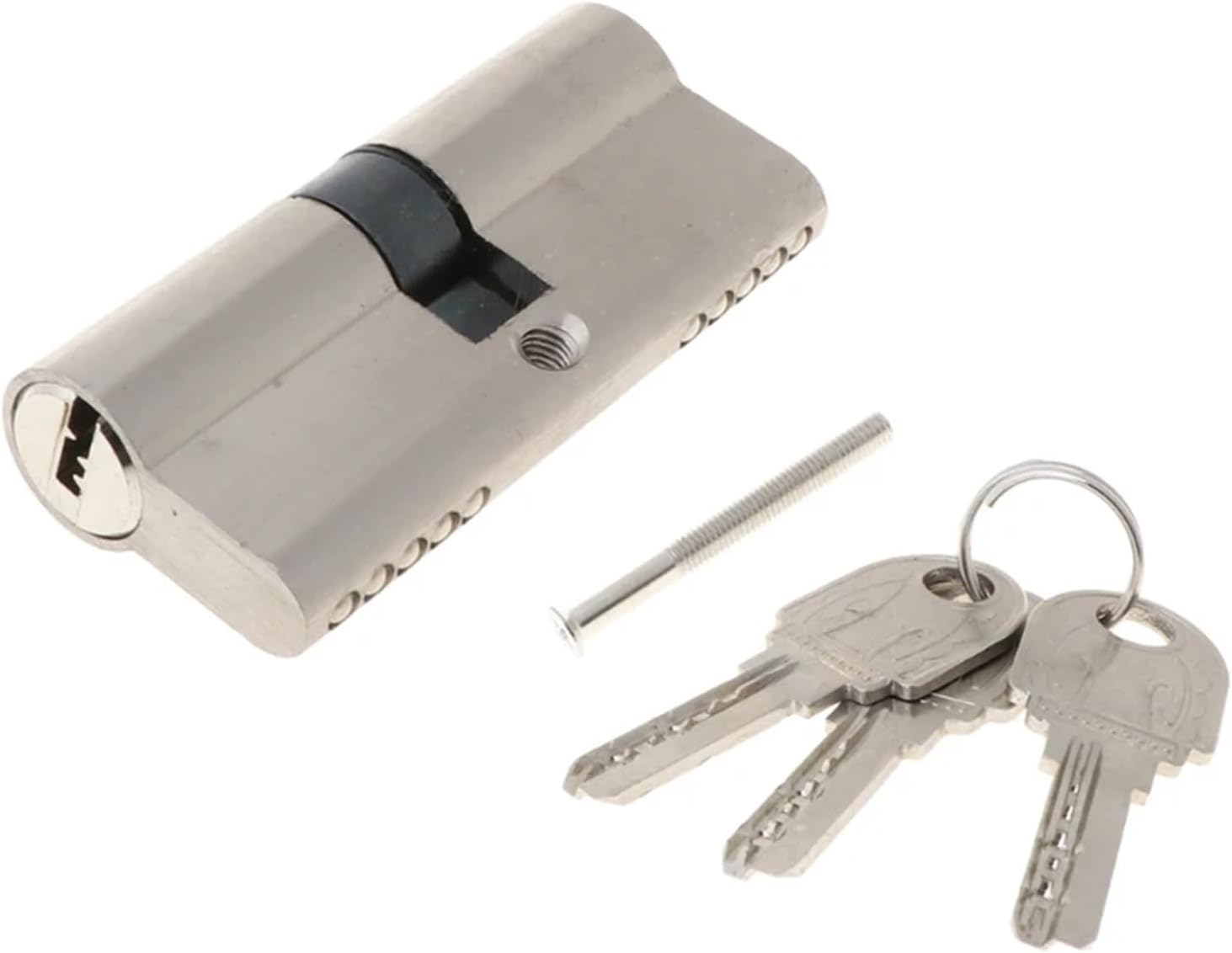Keyed Entry Door Lock Cylinder Lockset with 3 Keys Anti-Theft Entrance Single Open for Home(70mm)
