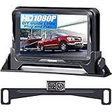 Backup Camera for Car HD 1080P with Monitor Kit License Plate Hitch Rear View Camera for Cars Trucks SUVs Campers Two Video Channels Support 2nd Camera for Baby Car Mirror Camera - Rohent R1