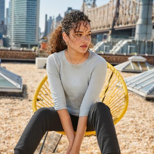Hanes Women's Raglan Sleeve Stretch Cotton Crewneck Tee