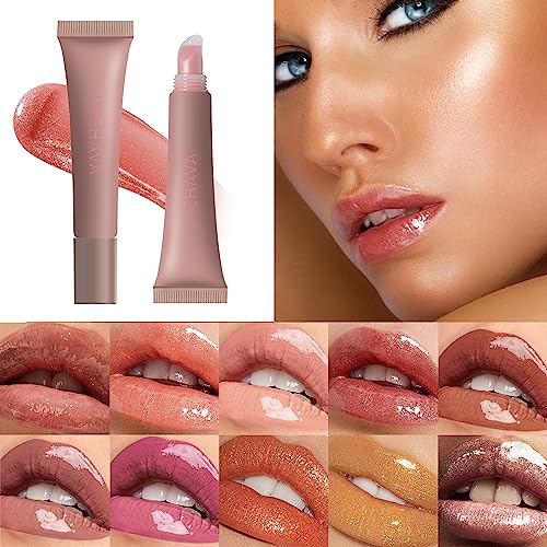 Dmlnn Moisturizing Lip Oil Moisturizes Lips Plumps Gloss Makes Lips Plumper Moisturizing Tinted Lip Oil For Lip Care And Dry Lips-04 Sparkle Red #TOP1