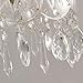 LIGHTLAND 8 Inch Vintage Crystal Chandelier, Crystal Dome Chandelier for Bedroom, Hallway, Balcony, Bedside, Bar