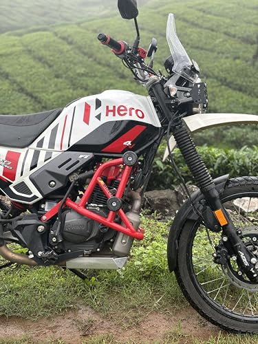Image of Bizen Hero Xpulse 200 2V /4V Rally & Rally Pro Premium Crash Guard with Frame Sliders - White