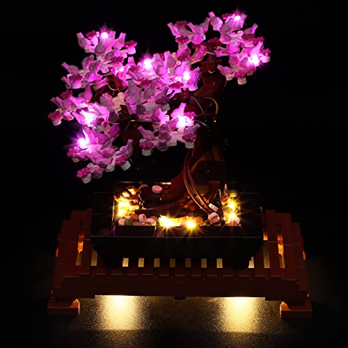 YEABRICKS LED Licht für Lego-10281 Creator Expert Bonsai Tree(Pink) Bausteine Modell (Lego Set Nicht enthalten)