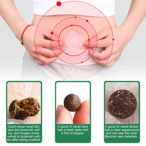 40Pcs Mugwort Navel Sticker, Natural Wormwood Essence Pills, Moxibustion Belly Button, Belly Button Care For Men Women #TOP6