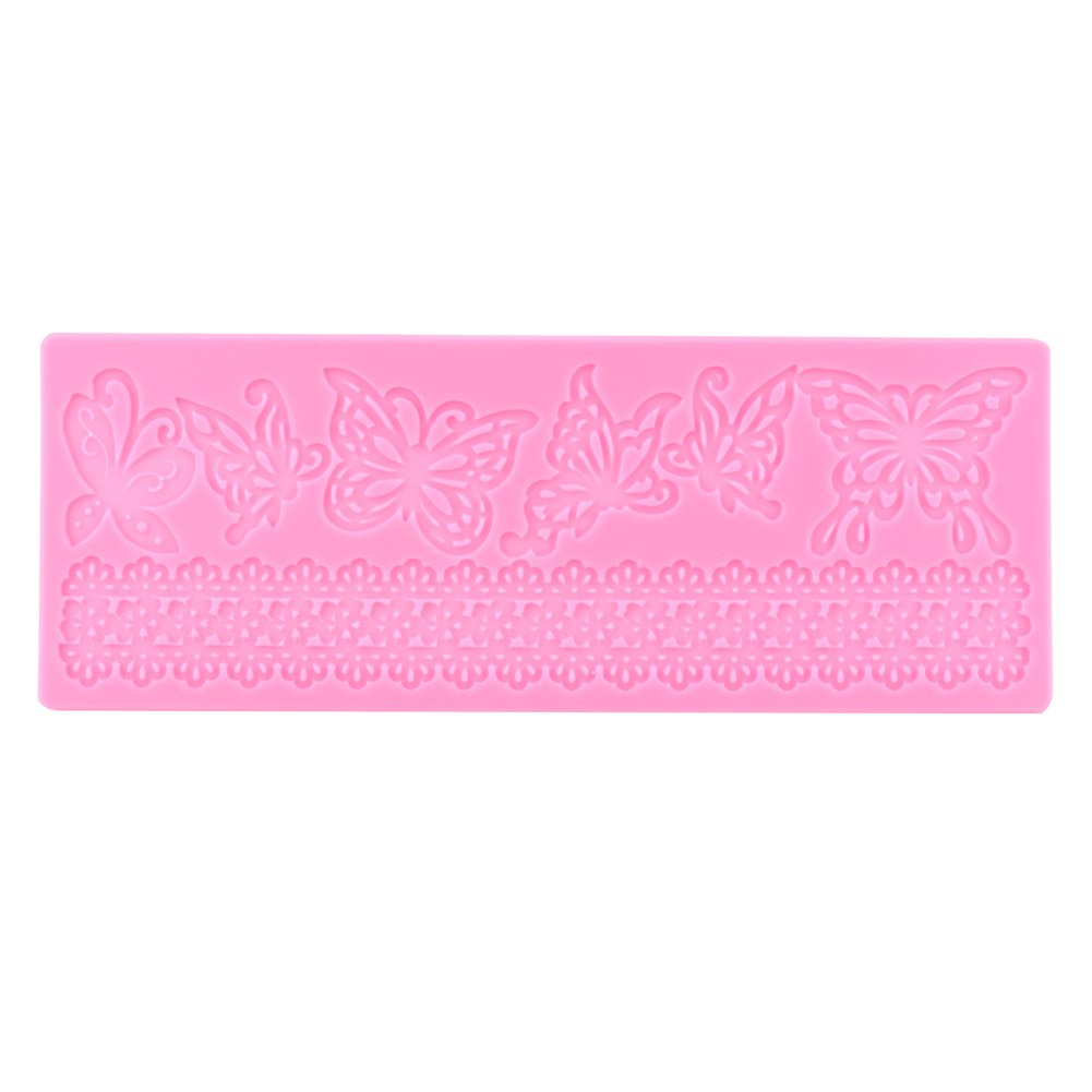 Tappetino In Silicone Rosa A Forma Di Farfalla Per Cake Design, Stampo Antiaderente Per Cioccolato, Fondente E Decorazioni, Lavabile In Lavastoviglie - 2