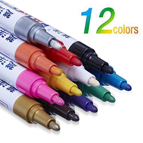Non-Specific GENERIC 12Pcs Waterproof Permanent Paint Marker Pen For Car Tyre Tire Tread Rubber Metal thumb #3