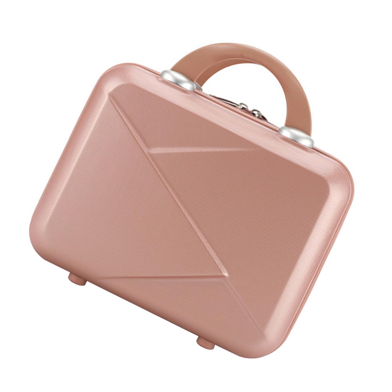 WOONEKY Valigia Cosmetica da Viaggio Donna 14 Pollici, Borsa per Trucchi e Protettiva Tessuto Mesh Abs, Borsa da Toilette per Uso Domestico e Travel