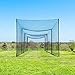 Fortress Ultimate Baseball Batting Cage [20’, 35’, 55’, 70’] | #42 Grade Net with Steel Poles | Baseball & Softball Cage & Netting | Softball Batting Cage (70' Batting Cage Package)