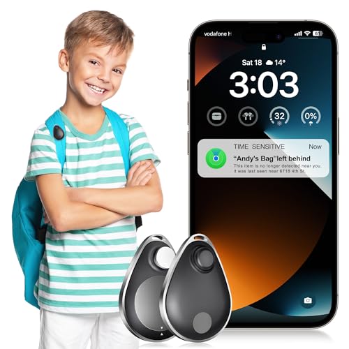 Utag GPS Tracker for Kids Hidden 2pack, Security Tag with Pins Works with Find My (iOS only), Lost Mode, Anti-Removal Tracking Device for Children,...