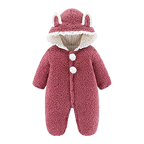 Bunny Snow Suit Baby Fleece Romper Zipper Coat Infant Newborn Girls Boys Warm Thick Snowsuit Hooded Coat Jumpsuit