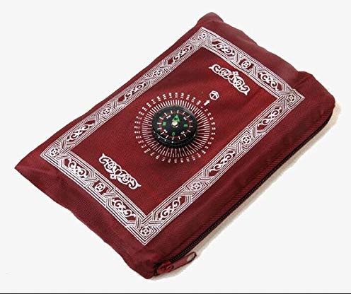 Prayer Rug Portable Travel Prayer Mat With Built-In Qibla Compass – Compact, Zip Pouch Included Pocket Travel Prayer Mat - With Qibla Compass In Zip Pouch - Foto 3