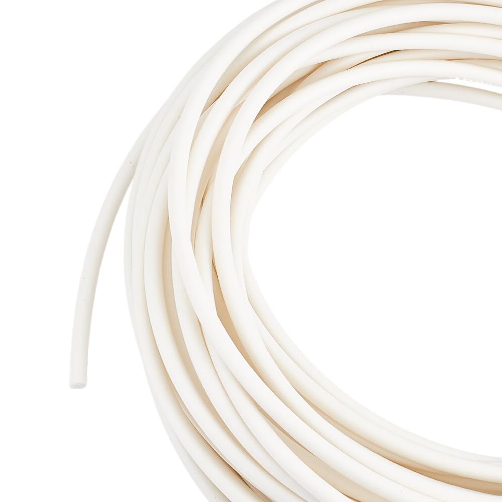 BENECREAT 20 m de cuerda de espuma para tapicería, 6 mm, color blanco, resistente, de PVC, para sofá, silla, camino de mesa, colchón, decoración de cortinas
