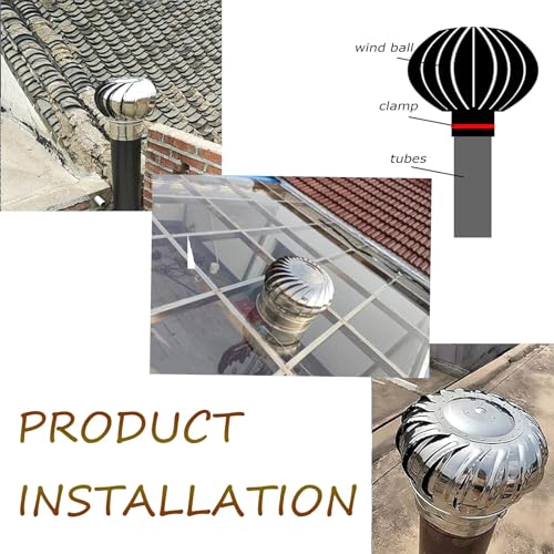 Ventilateur d'aération en acier inoxydable 304 et capuchon d'aération rond - 4