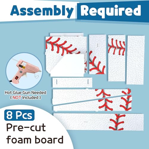 Image of Imprsv Baseball Birthday Decorations, 3ft Marquee Numbers 1 Party Decor