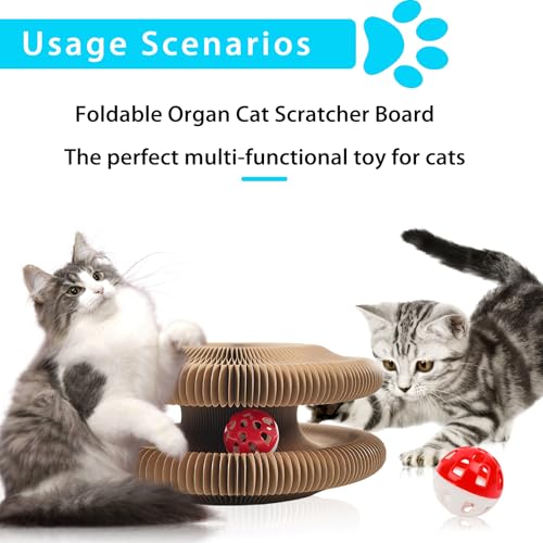 Rascador Foldable Accordion para Gatos con Juguetes miniatura 5