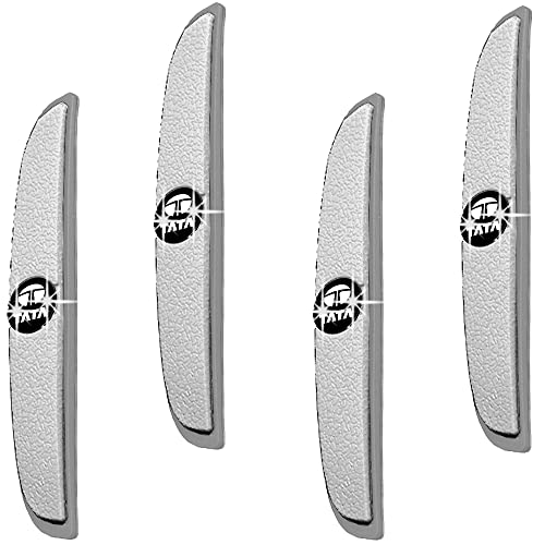 ARKZO� 4pcs Silicone Metal Car Door Edge Protector Door Guard for Car Accessories Exterior All for TATAA Tiago | Tigor | Altroz | Punch | Nexon | Harrier | Safari | Manza | Zest