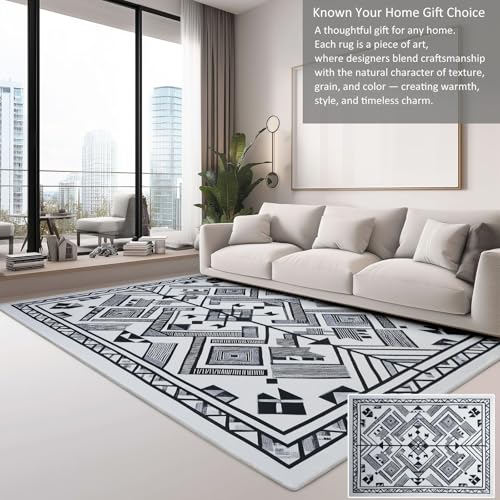 Alfombra lavable salón antideslizante que soluciona la limpieza: vintage 150x210 cm 7