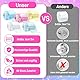 Charmofun 96 Stück Nano Tape Bubbles Set für Kinder, Nano Tape Bastel Set mit 5 Rollen Nanoband (5cmx3m) + 12 Toner, DIY Nano Doppelseitiges Klebeband, Blow Bubble Tape ab 3 Jahren Mädchen, Jungen
