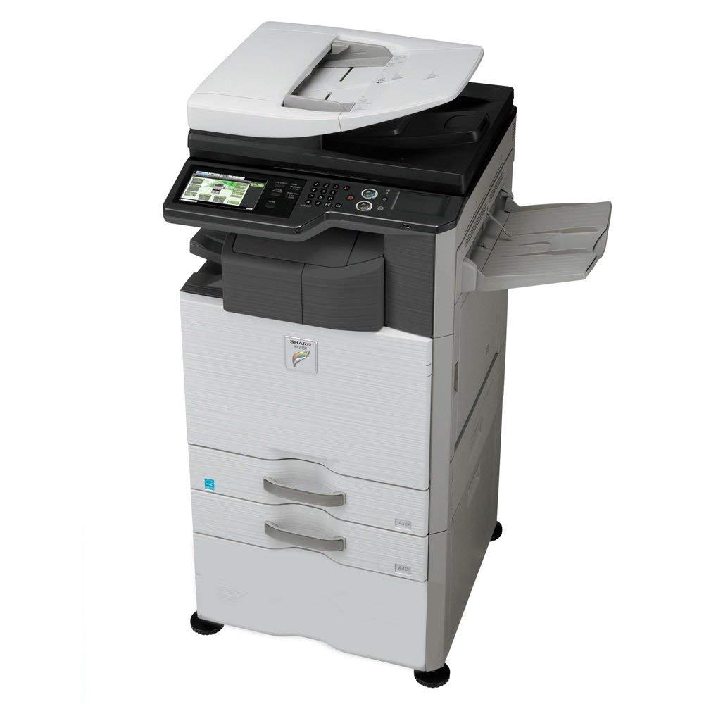 Sharp MX-3116N Color Copier Printer Scanner All-in-One MFP - A3 11x17, 31ppm, Copy, Print, Scan, Network, Duplex, 2 Trays and Cabinet (Renewed)