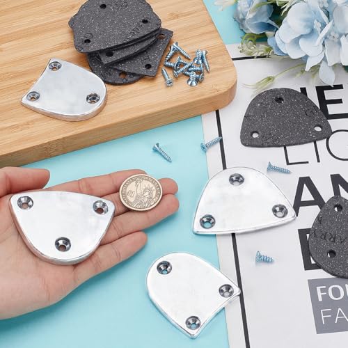 Placas metálicas para talones de calzado con tornillos, 5 piezas miniatura 3