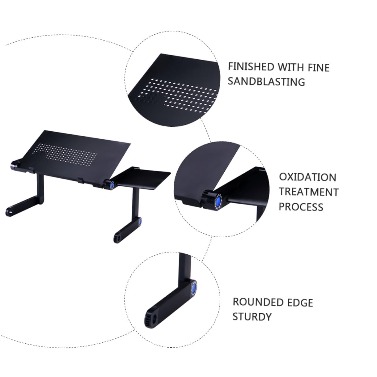 Uonlytech Supporto per Laptop e Tablet in Alluminio Design Ergonomico con Ventilazione per Angolazione e Flusso d Aria